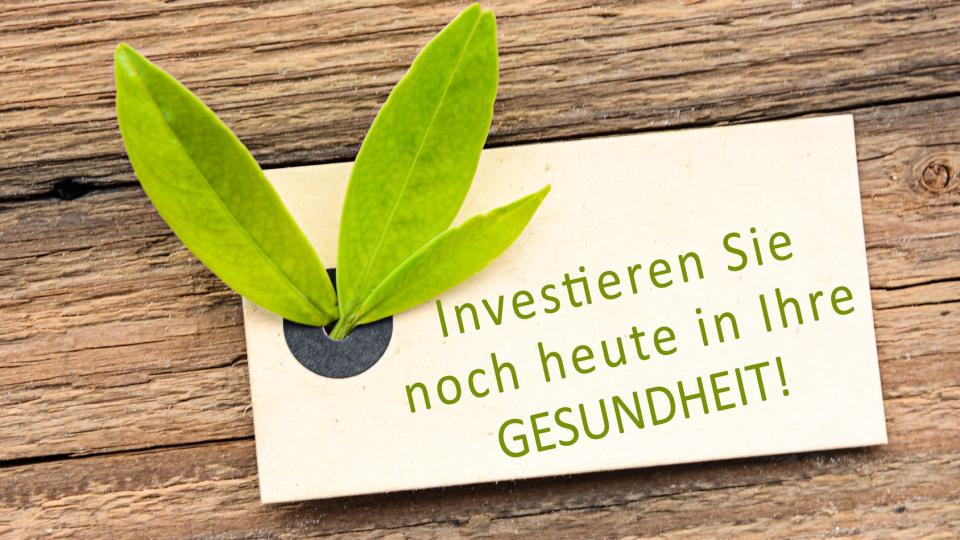 Investition in die eigene Gesundheit